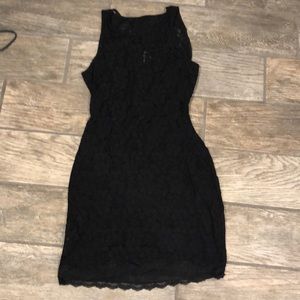 Express Black Lace Party Dress